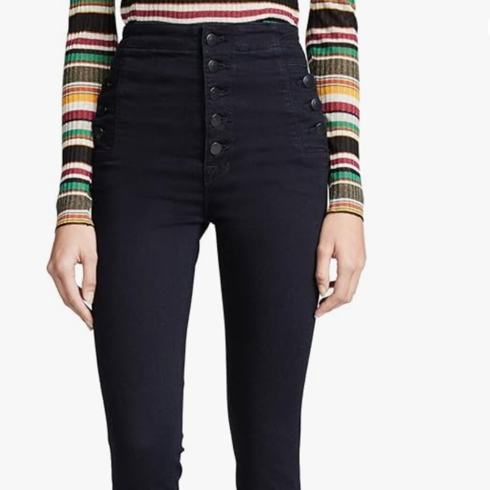 J Brand Natasha High Rise Button Fly Jeans Size 31 in Blue Bird